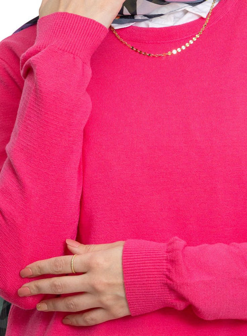 Flowery Round Knit Pullover - Khotwh